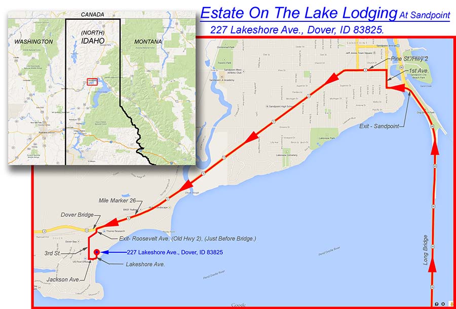 Map - Sandpoint to Dover